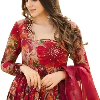 Fashion Women's Anarkali Suit (Gown for Woman), Maroon